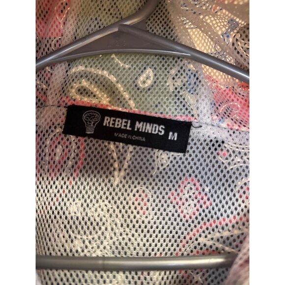 Rebel Minds M Patchwork Paisley Hoodie Jacket Unisex 100% Polyester Red/Green/Bl - Picture 3 of 8